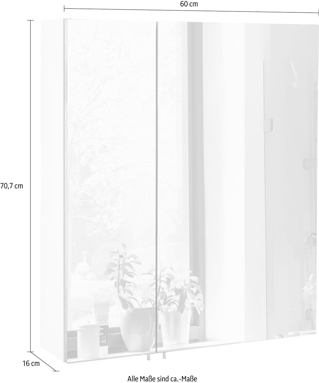 Schildmeyer Spiegelschrank Basic | Weiß