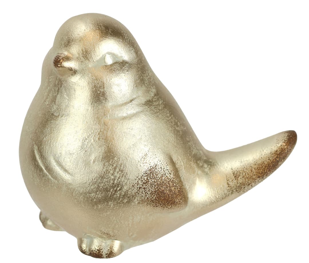 I.GE.A. Dekofigur Vogel aus Keramik | Gold