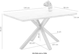 Hela Esstisch Cleo I T | Grau