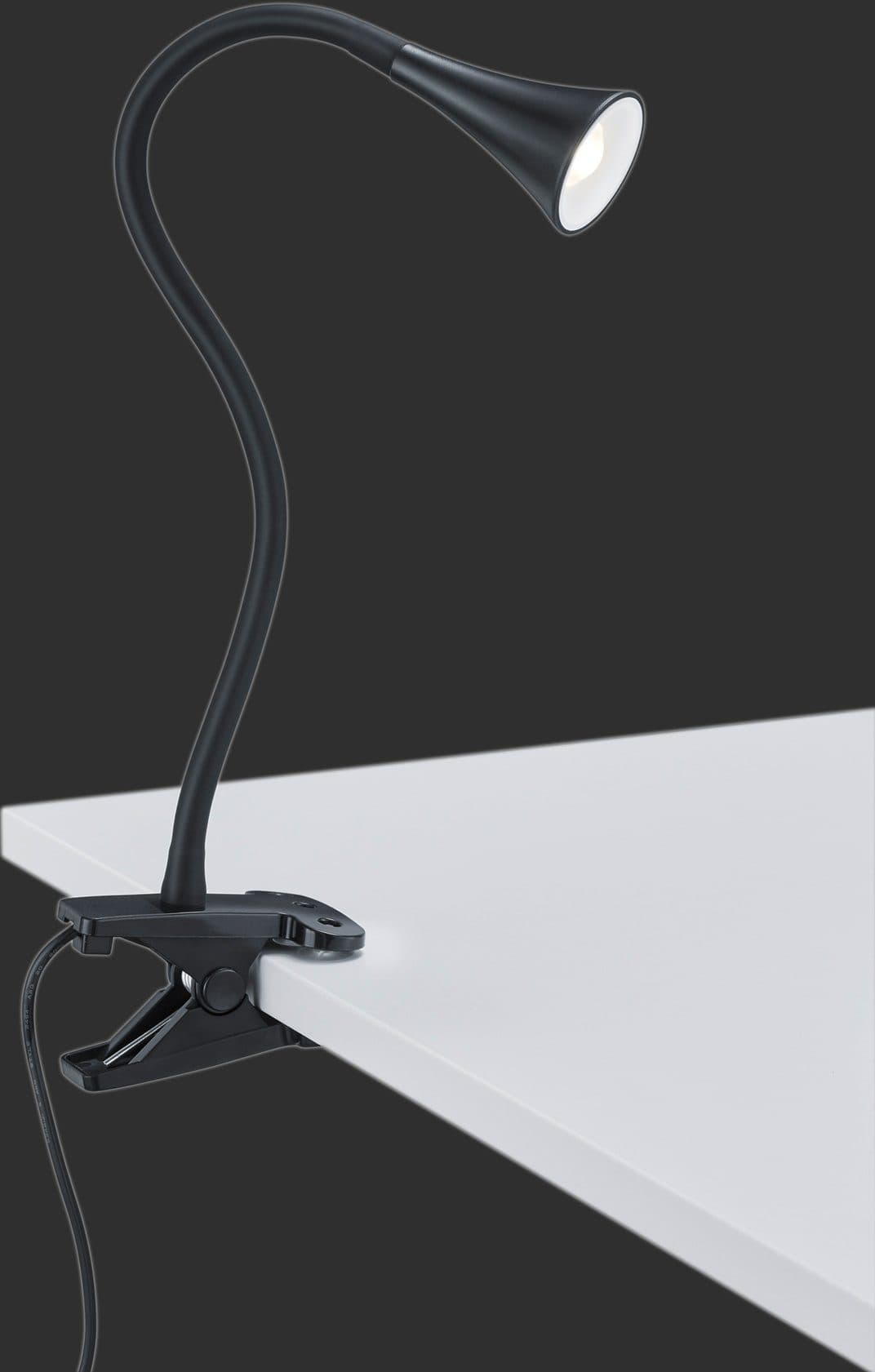 Reality Leuchten LED Klemmleuchte VIPER | Schwarz
