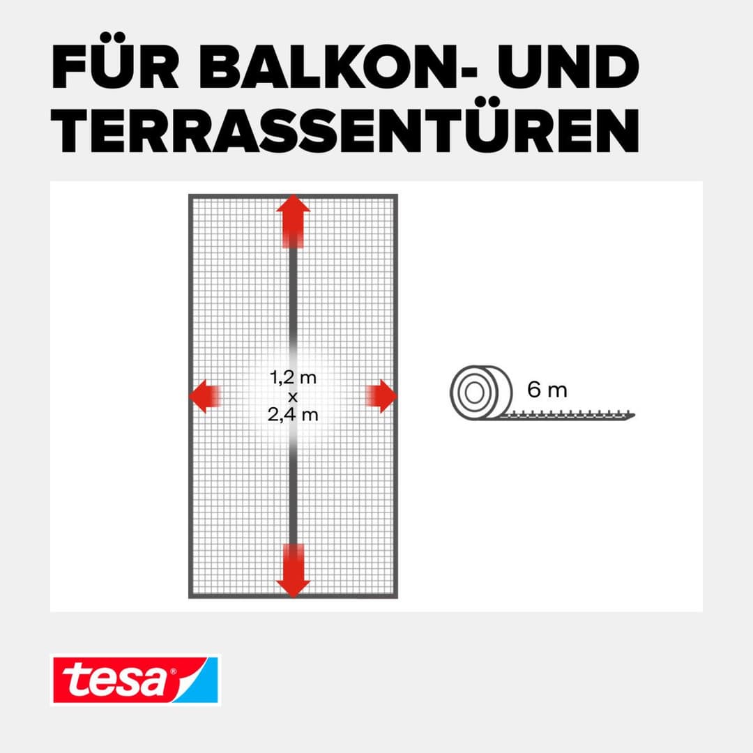 tesa Insektenschutz-Vorhang Insect Stop Magnetvorhang | Schwarz