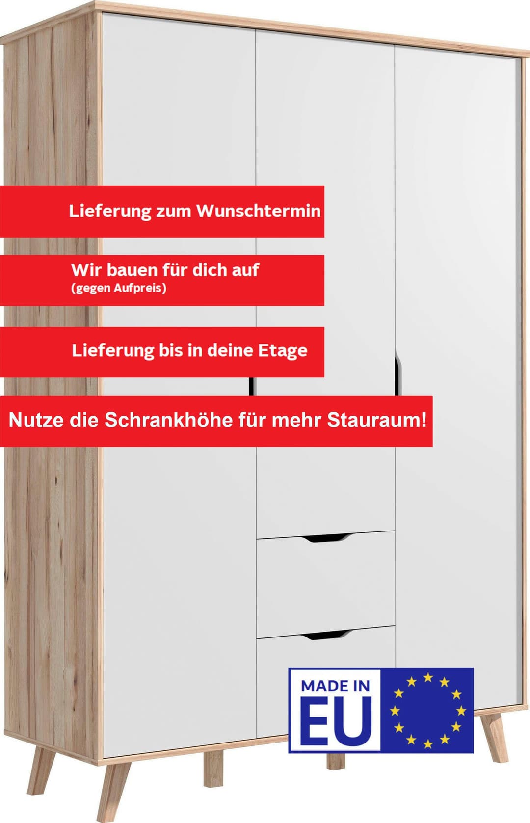 Forte Drehtürenschrank Vankka | Holztöne