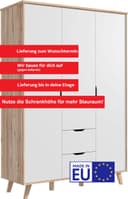 Forte Drehtürenschrank Vankka | Holztöne 3