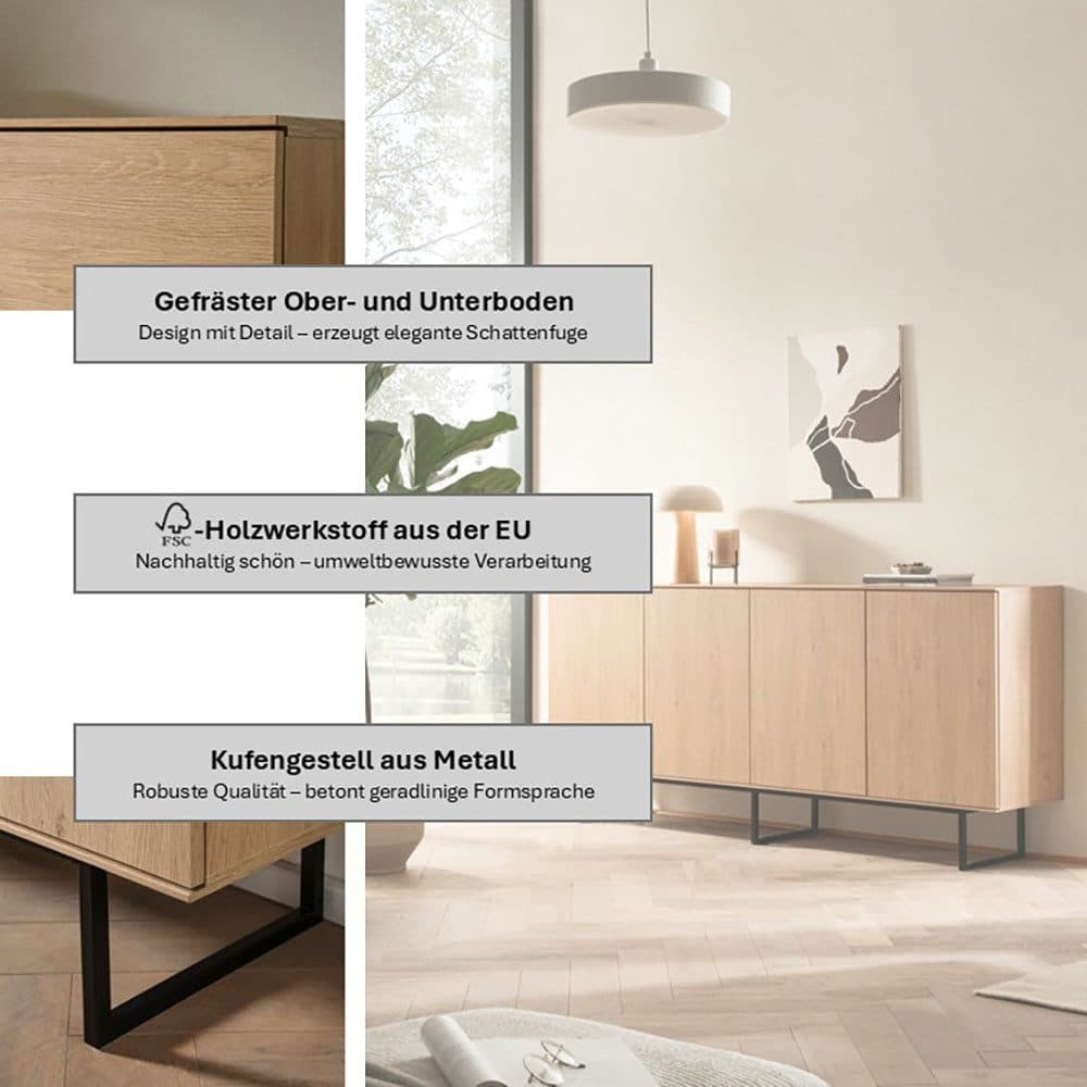 Home affaire Sideboard Lund | Holztöne