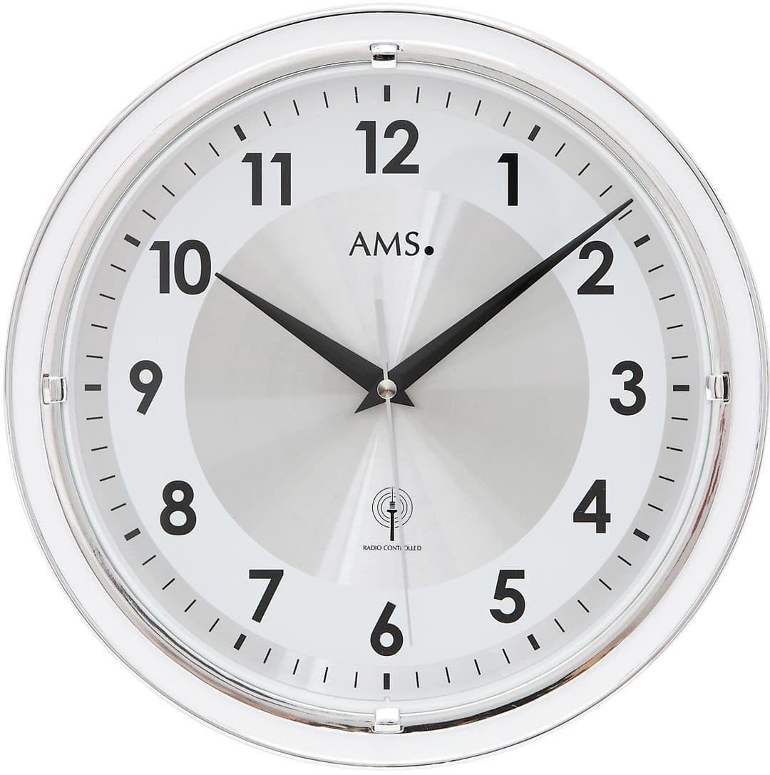 AMS Funkwanduhr F5945 | Silber