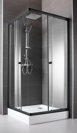 welltime Eckdusche Trento | Schwarz
