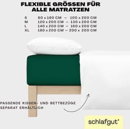 Schlafgut Spannbettlaken EASY JERSEY | Grün