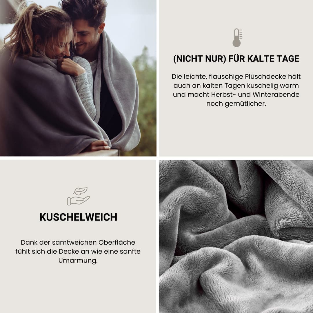 Schiesser Wohndecke Mia | Grau