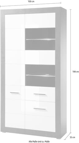 Home affaire Vitrine Etero | Weiß