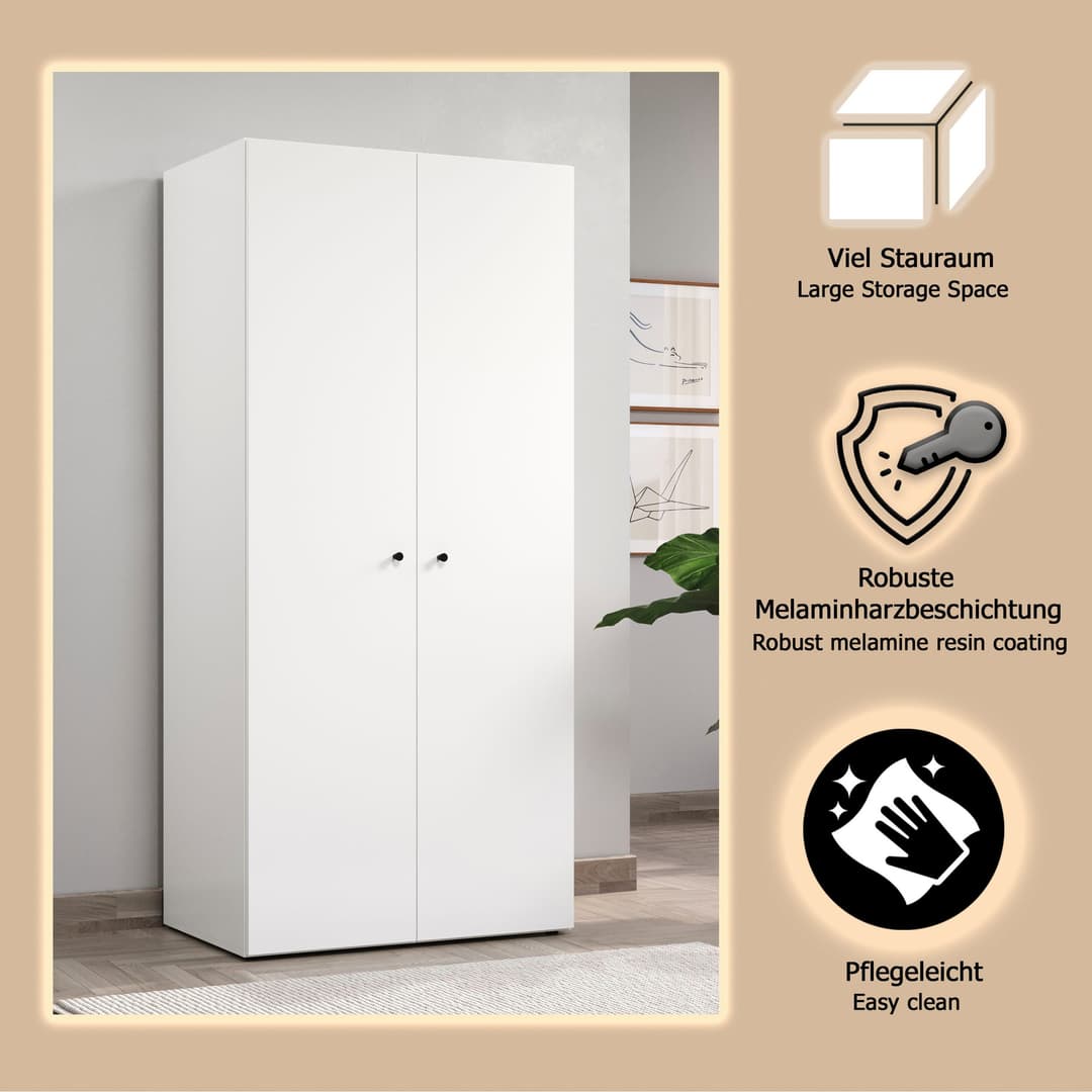 INOSIGN Kleiderschrank Jersey | Weiß