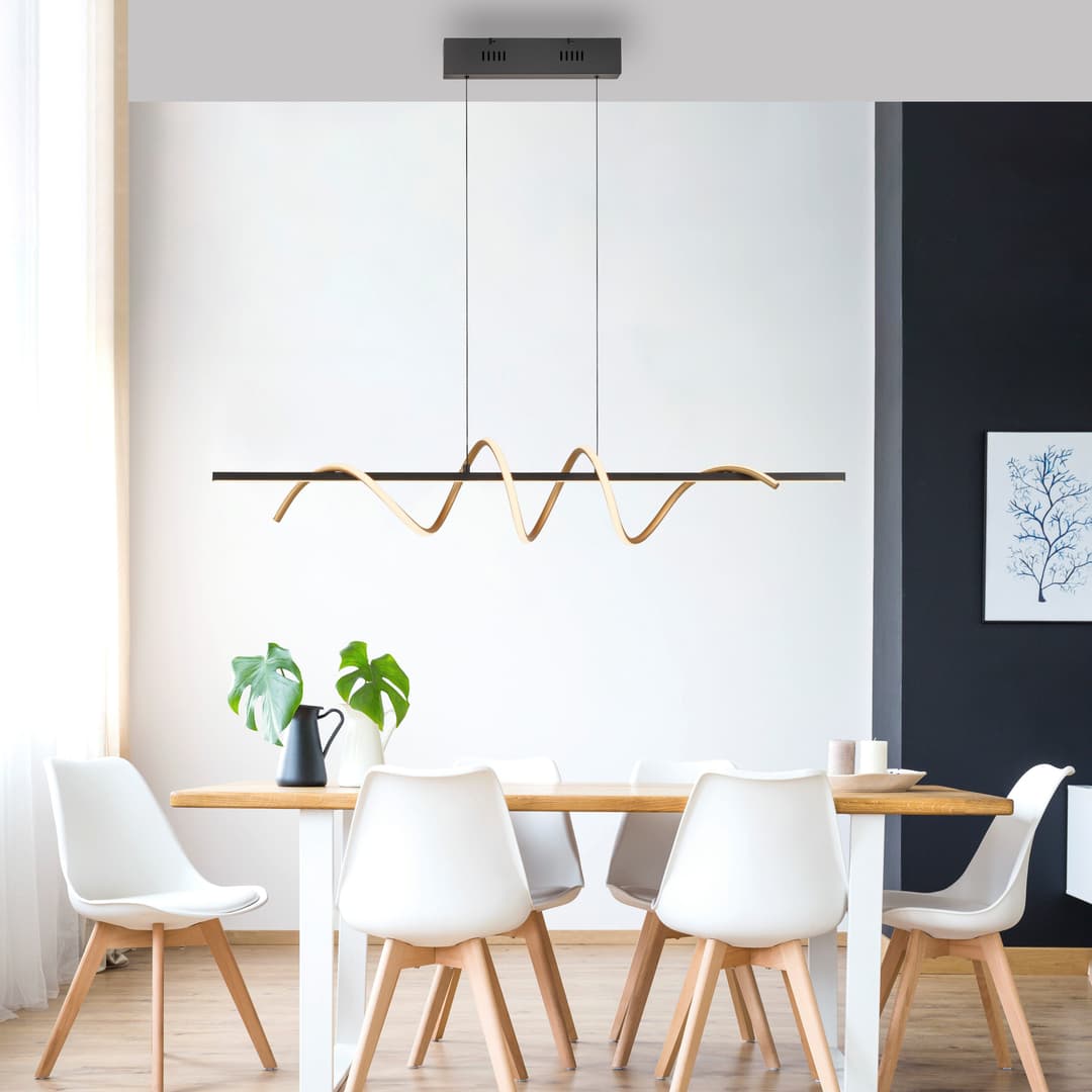 JUST LIGHT Pendelleuchte EMANDA | Schwarz