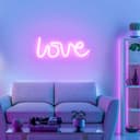 JUST LIGHT LED Wandleuchte NEON-LOVE | Pink 2