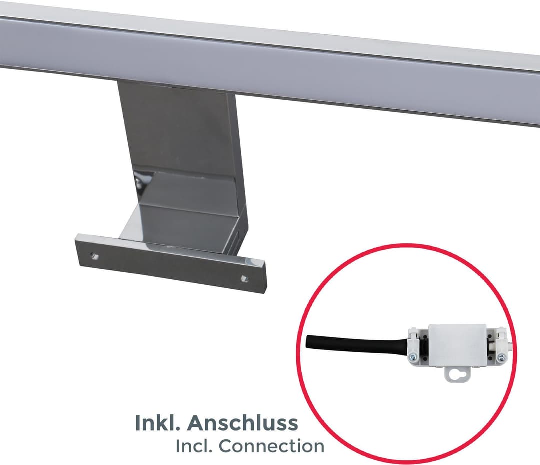 B.K.Licht Spiegelleuchte Carina | Silber