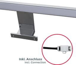 B.K.Licht Spiegelleuchte Carina | Silber