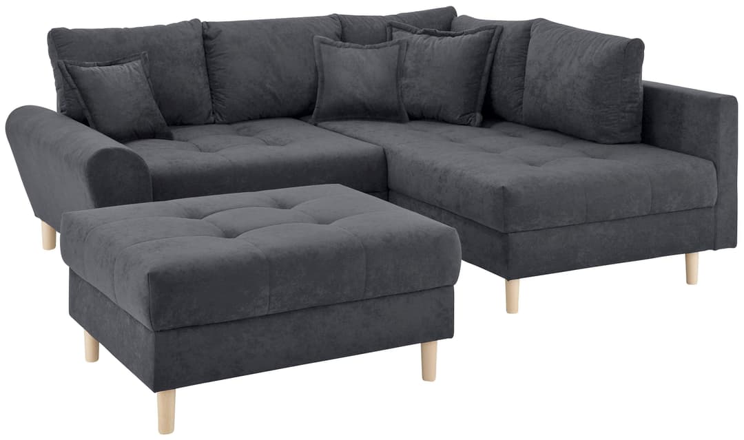Home affaire Ecksofa Rice L-Form | Grau