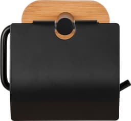 WENKO Toilettenpapierhalter Turbo-Loc® Orea Bamboo | Schwarz