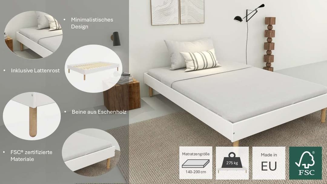 OTTO home Bett Dagmar | Weiß