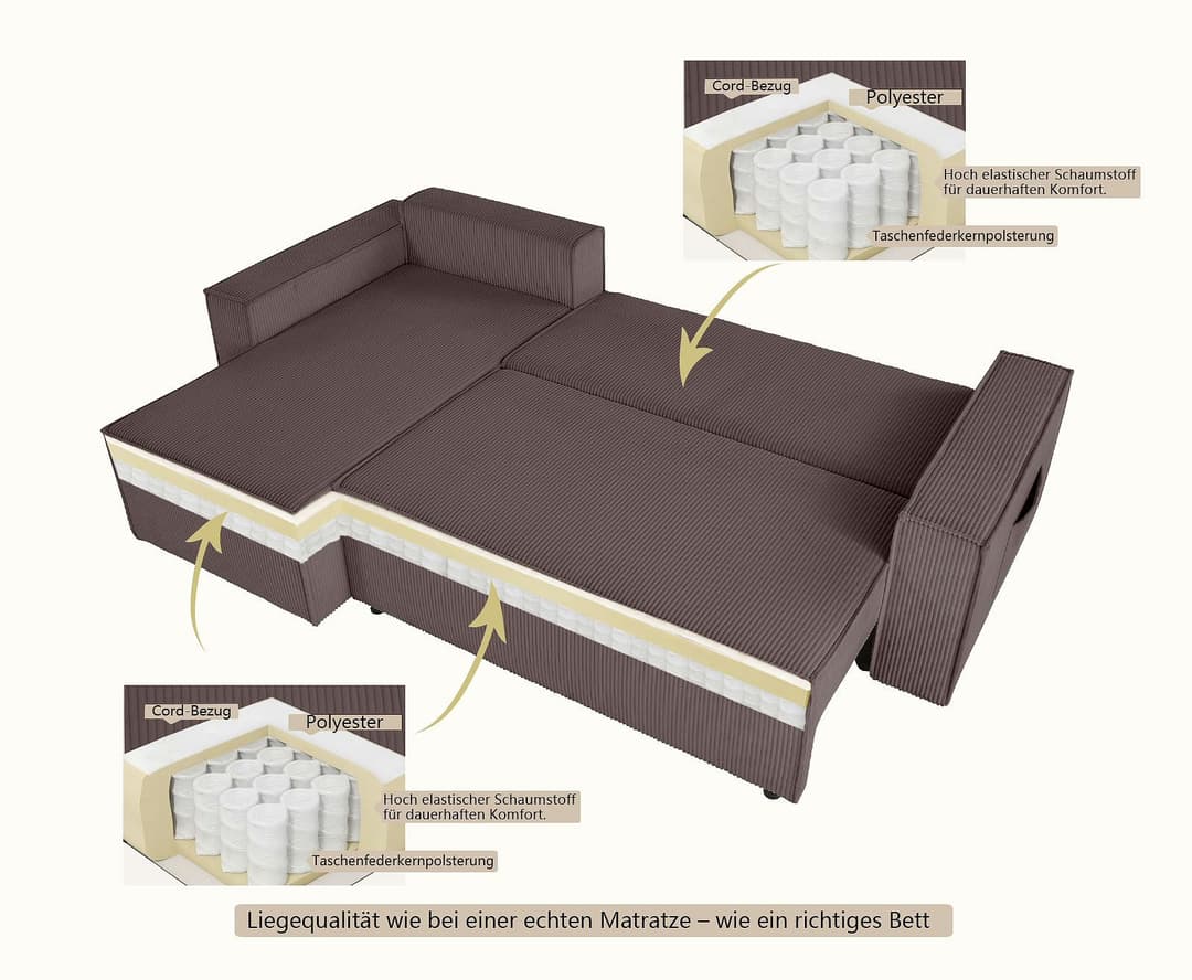 OTTO home Ecksofa CASSI | Braun