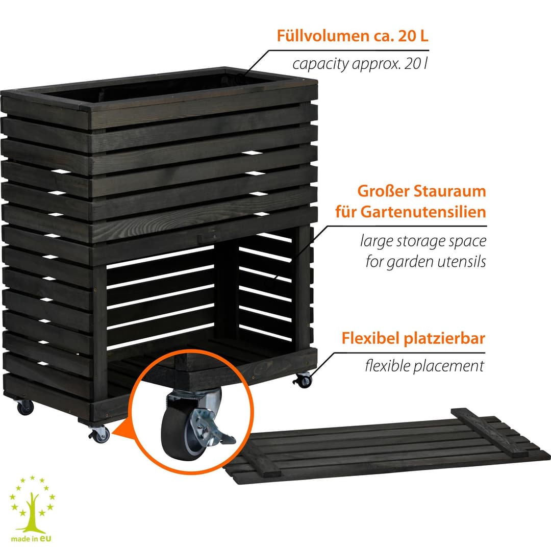 Dobar Hochbeet "Rolla" | Schwarz