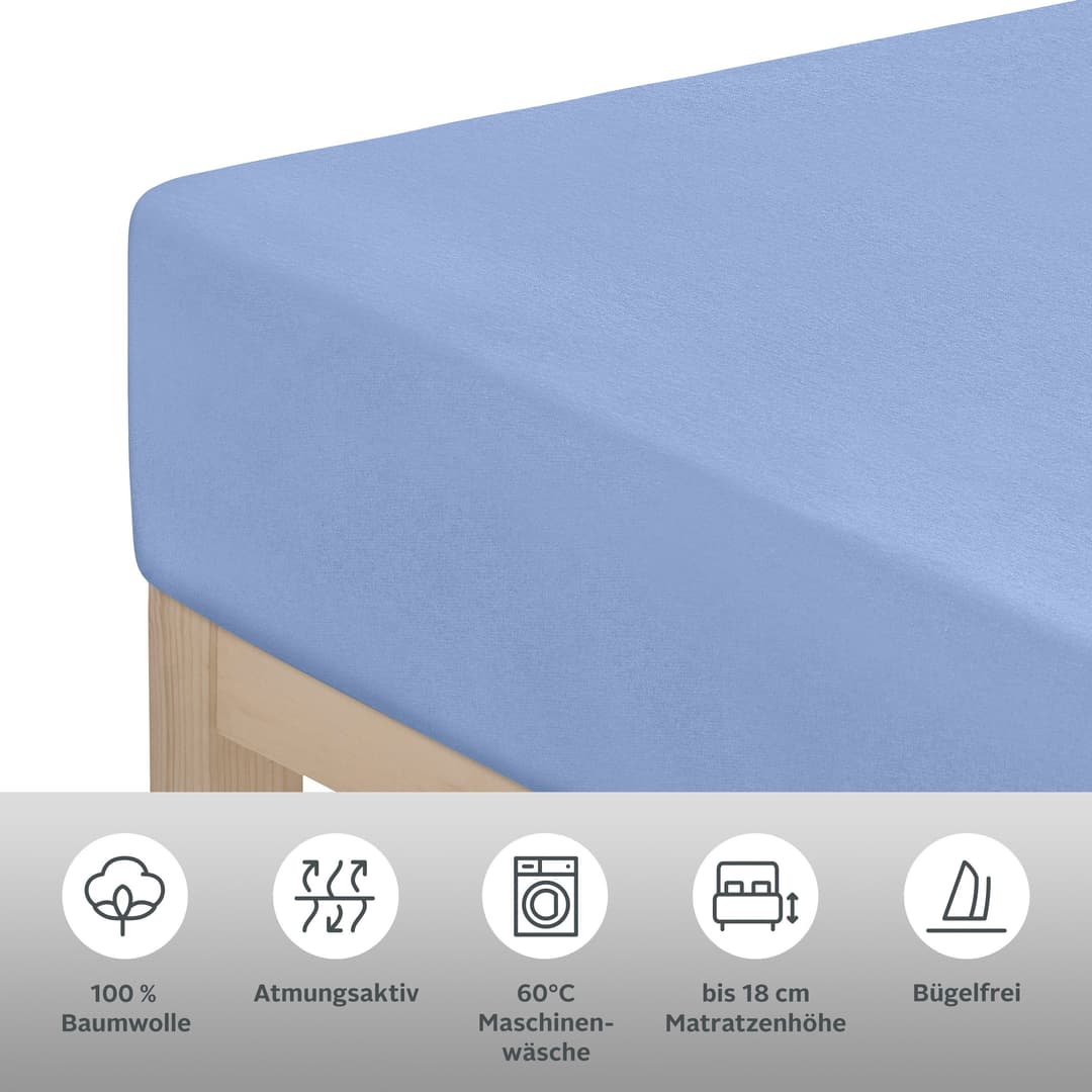 OTTO home Spannbettlaken PHYSALIS | Blau