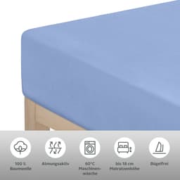 OTTO home Spannbettlaken PHYSALIS | Blau
