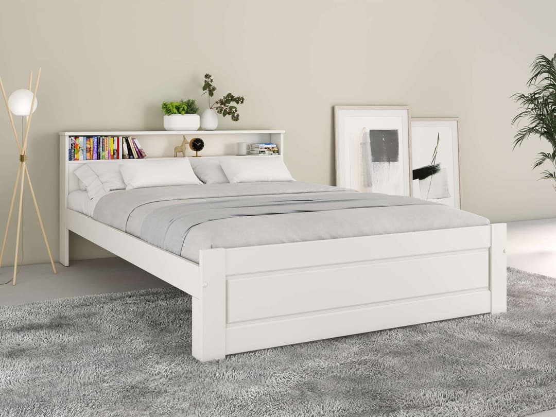 OTTO home Massivholzbett FLAVION | Weiß