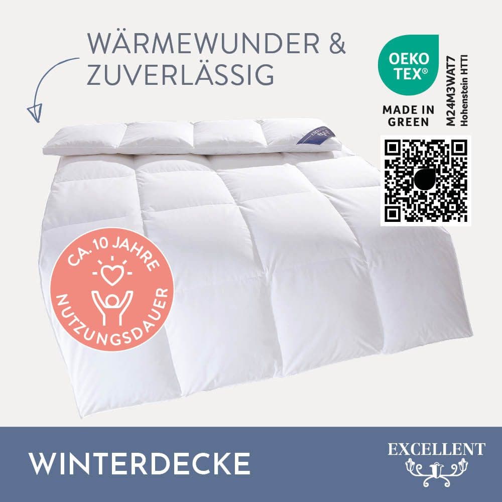 Excellent Gänsedaunenbettdecke Davos | Weiß