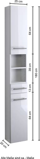welltime Hochschrank Venedig | Weiß 4