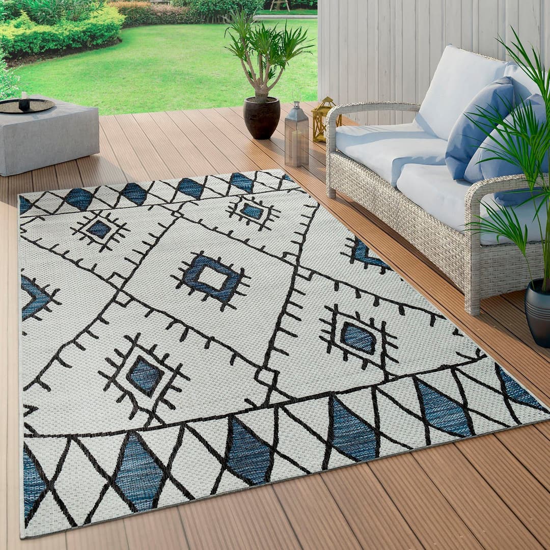 Paco Home Teppich Kuba 124 | Blau