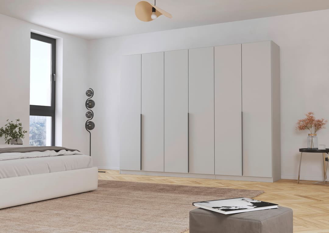 OTTO home Drehtürenschrank Kleiderschrank AGORDO | Grau