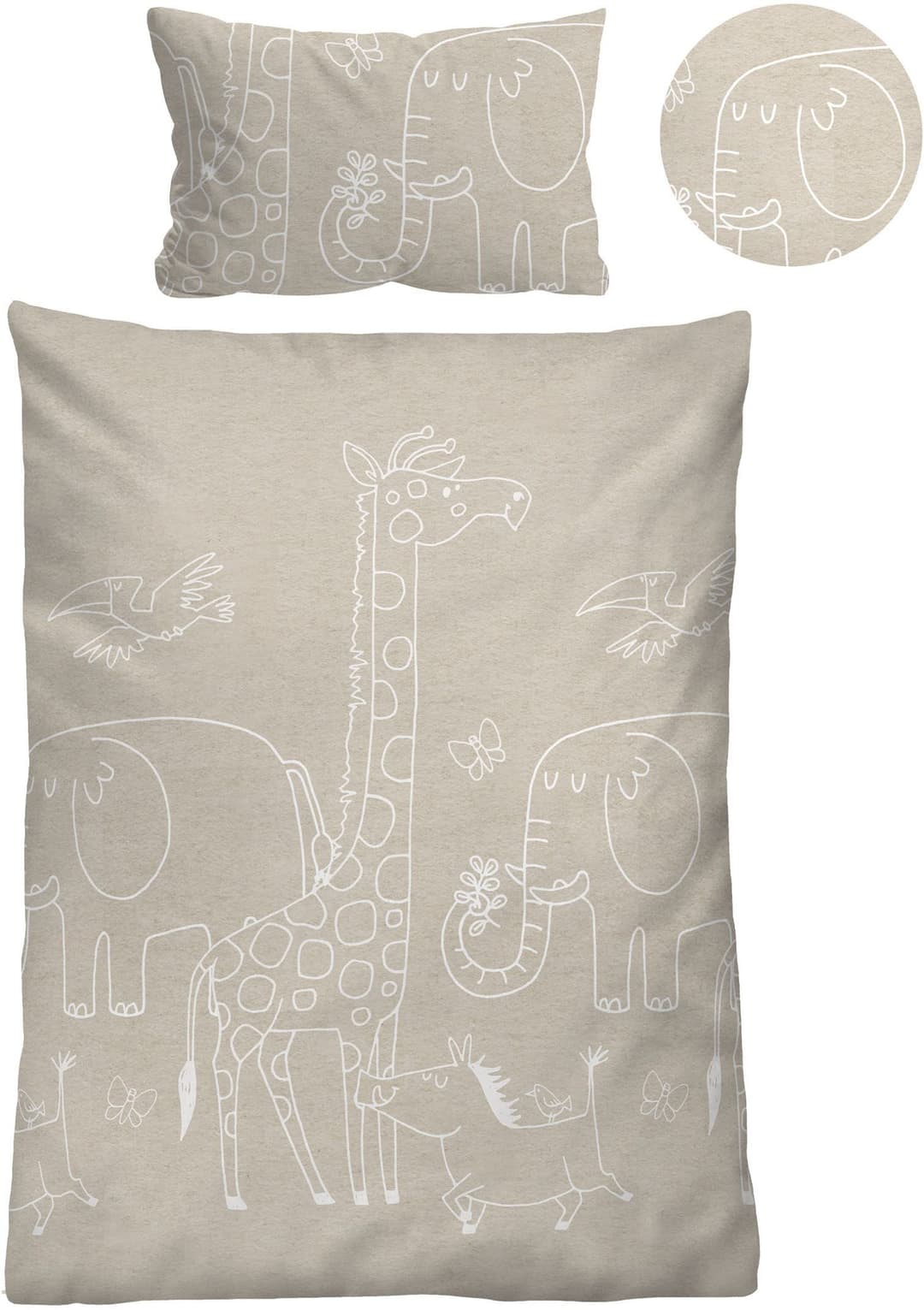 Biberna Kinderbettwäsche 0840520 | Beige