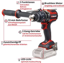 Einhell Akku-Schlagbohrschrauber TP-CD 18/120 Li-i BL - Solo