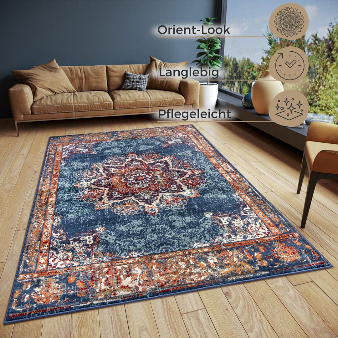 HANSE Home Teppich Maderno | Blau