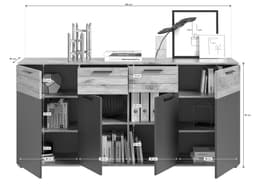 Home affaire Sideboard Riga | Holztöne