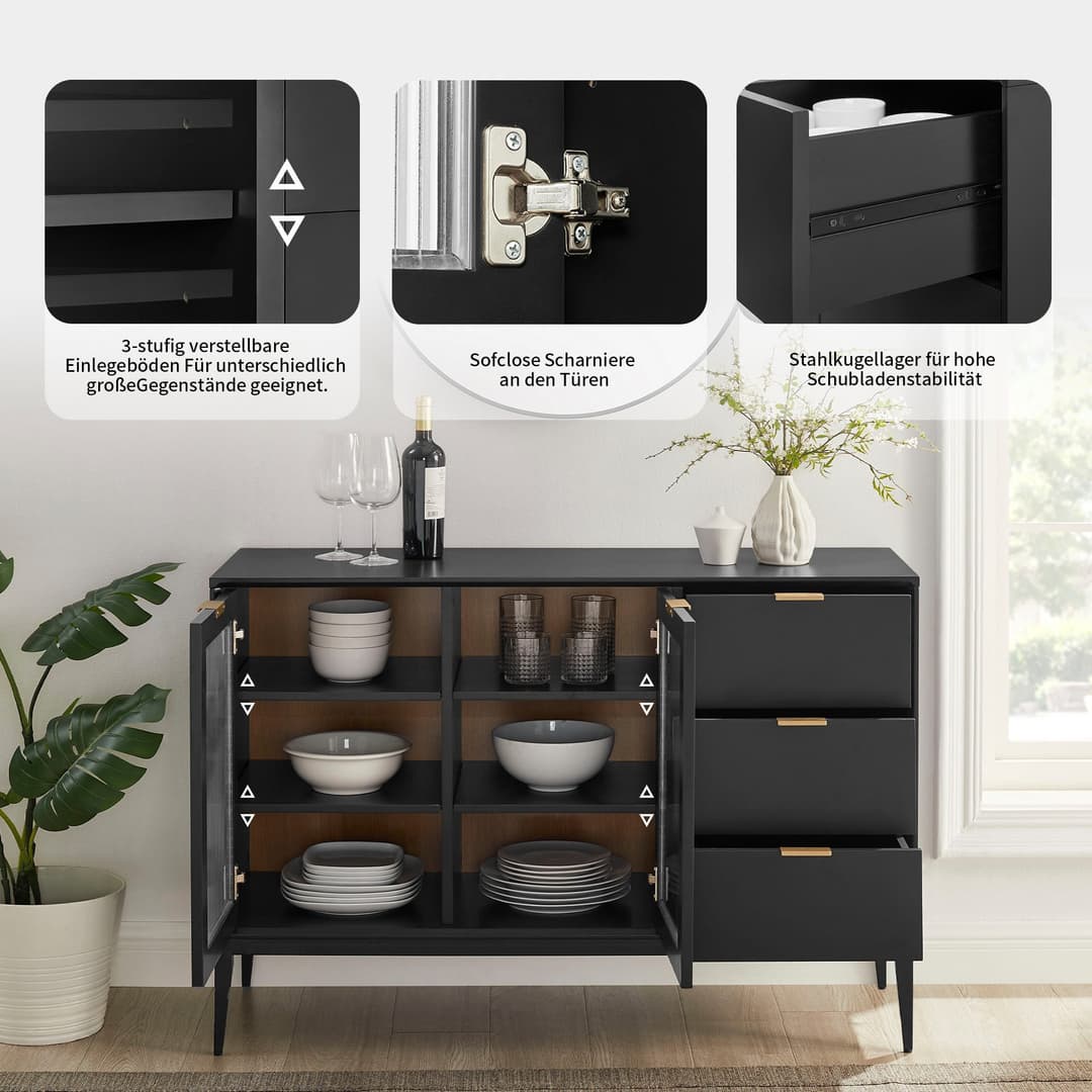 OTTO home Sideboard Lavisha | Schwarz
