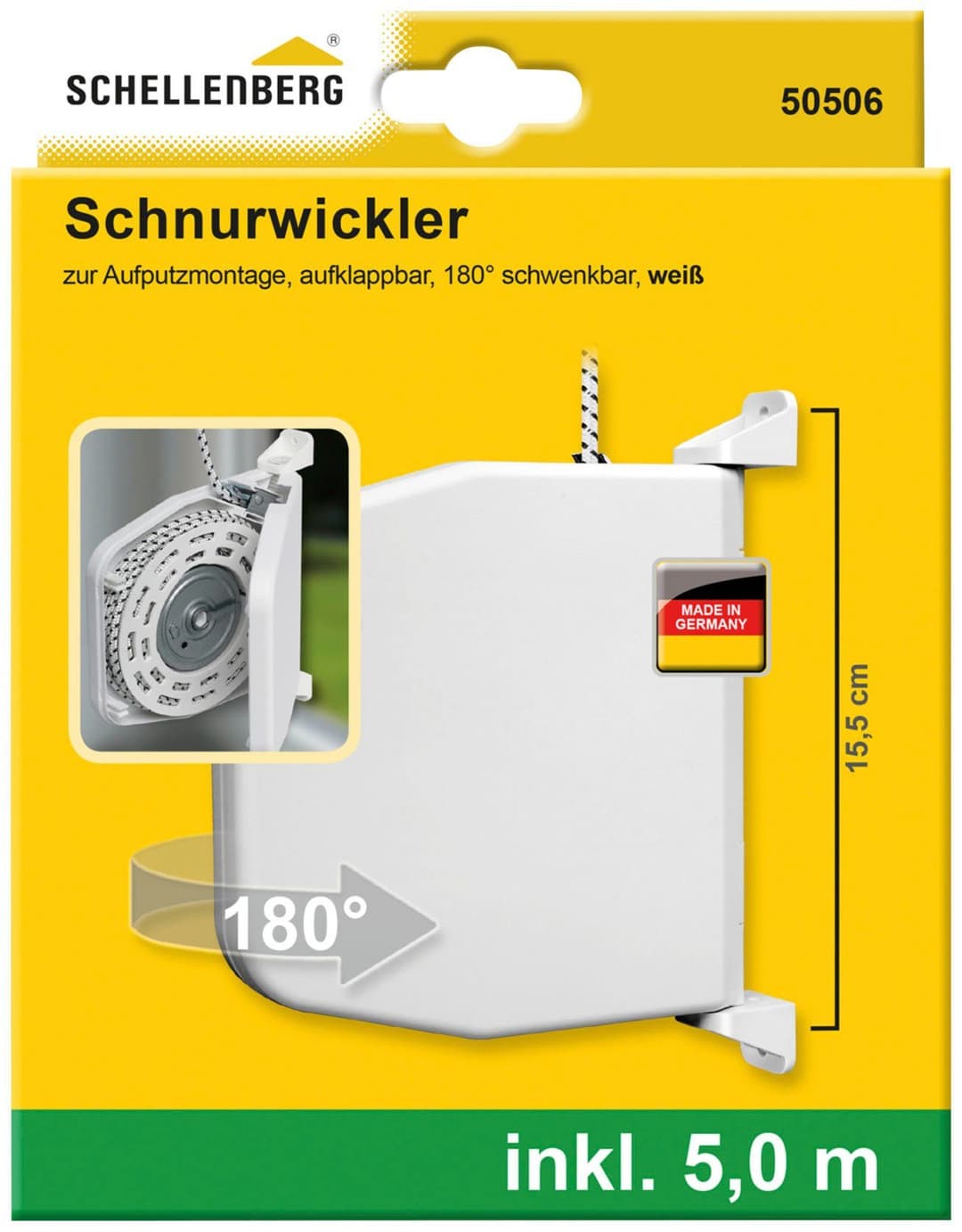 SCHELLENBERG Aufputz-Gurtwickler | Weiß