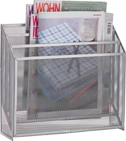 Zeller Present Zeitungsständer Mesh | Silber