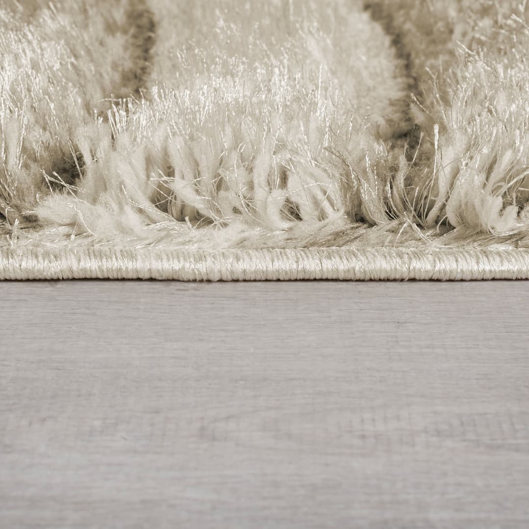 FLAIR RUGS Velvet Shaggy Teppich | Beige
