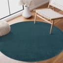 Sanat Teppich Uni | Blau 4