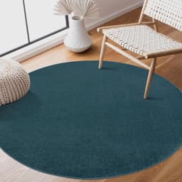 Sanat Teppich Uni | Blau