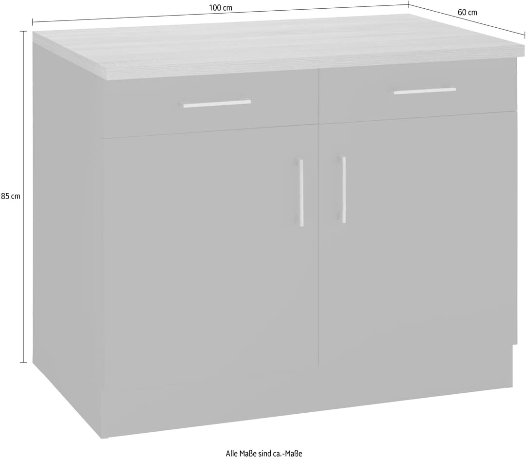KOCHSTATION Unterschrank KS-Mali Breite 100 cm | Braun