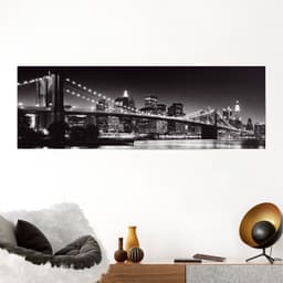 Reinders! Poster New York Brooklyn Bridge | Schwarz