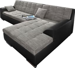 DOMO collection Ecksofa Treviso | Grau
