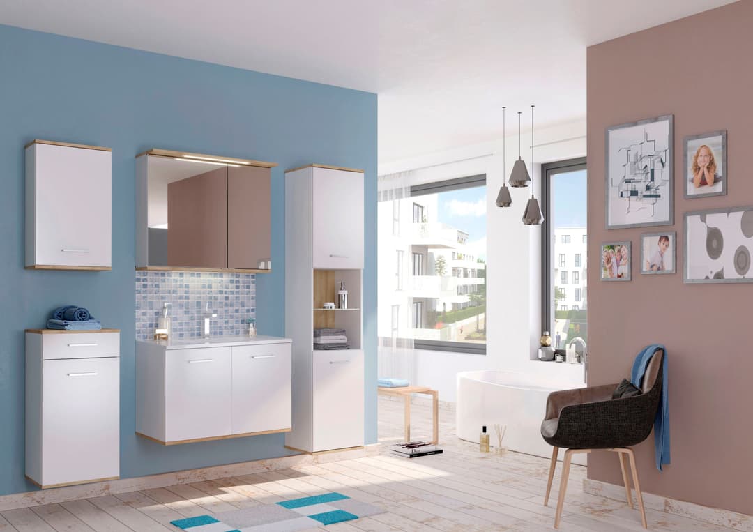 welltime Spiegelschrank Luena | Weiß