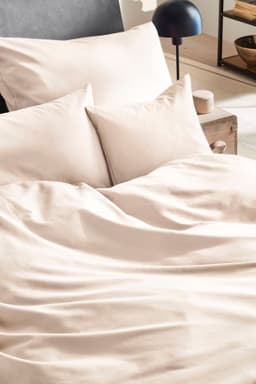 Primera Bettwäsche Uni Luxus-Satin | Beige