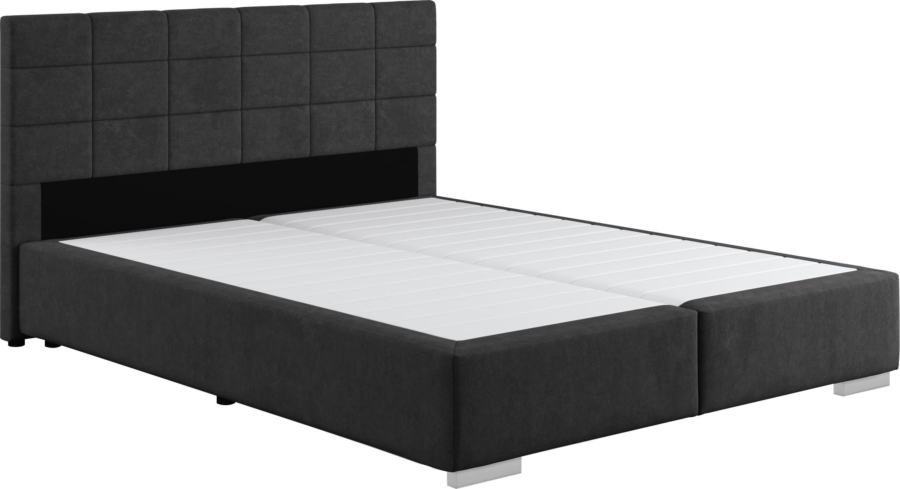 COTTA Boxspringbett Simba | Schwarz