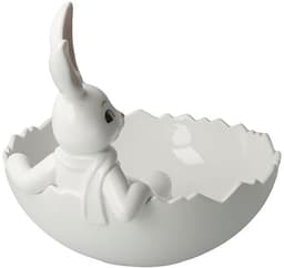 Goebel Osterhase Figur Hase mit Schale Snow White | Weiß