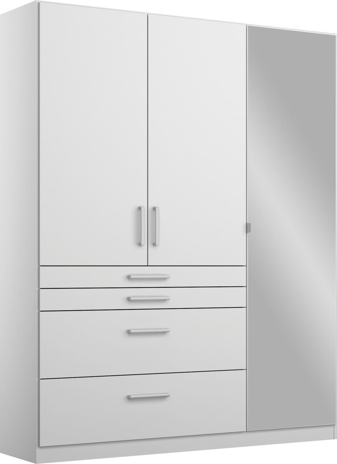rauch HOMBURG Kleiderschrank mit Spiegel | Weiß