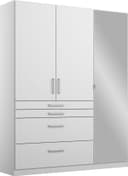rauch HOMBURG Kleiderschrank mit Spiegel | Weiß