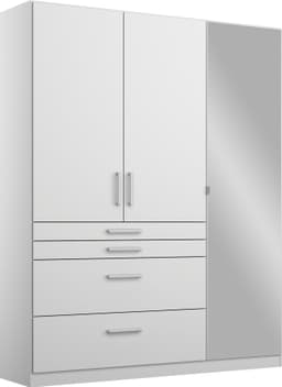 rauch HOMBURG Kleiderschrank mit Spiegel | Weiß